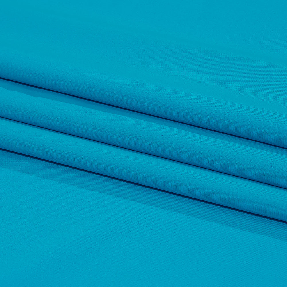 Recycled Swimwear Tricot, UV Protective - Cyan Blue - Santorini Plus Collection
