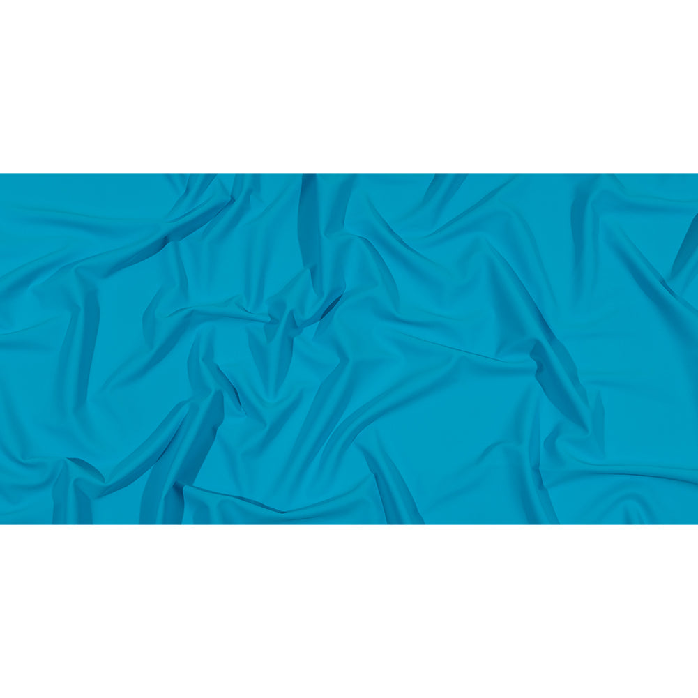 Recycled Swimwear Tricot, UV Protective - Cyan Blue - Santorini Plus Collection