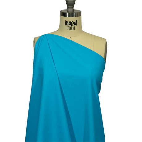 Recycled Swimwear Tricot, UV Protective - Cyan Blue - Santorini Plus Collection