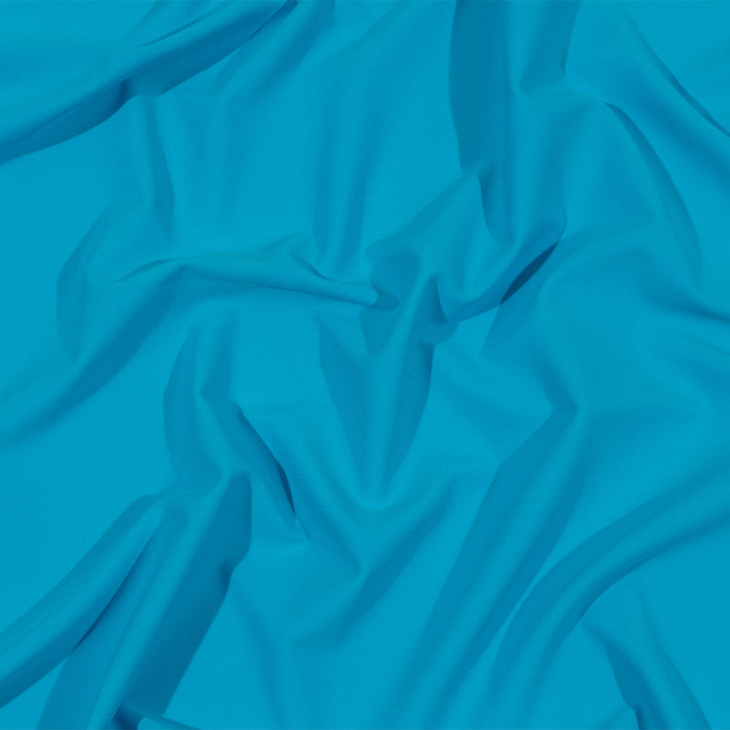Recycled Swimwear Tricot, UV Protective - Cyan Blue - Santorini Plus Collection