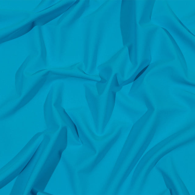Recycled Swimwear Tricot, UV Protective - Cyan Blue - Santorini Plus Collection