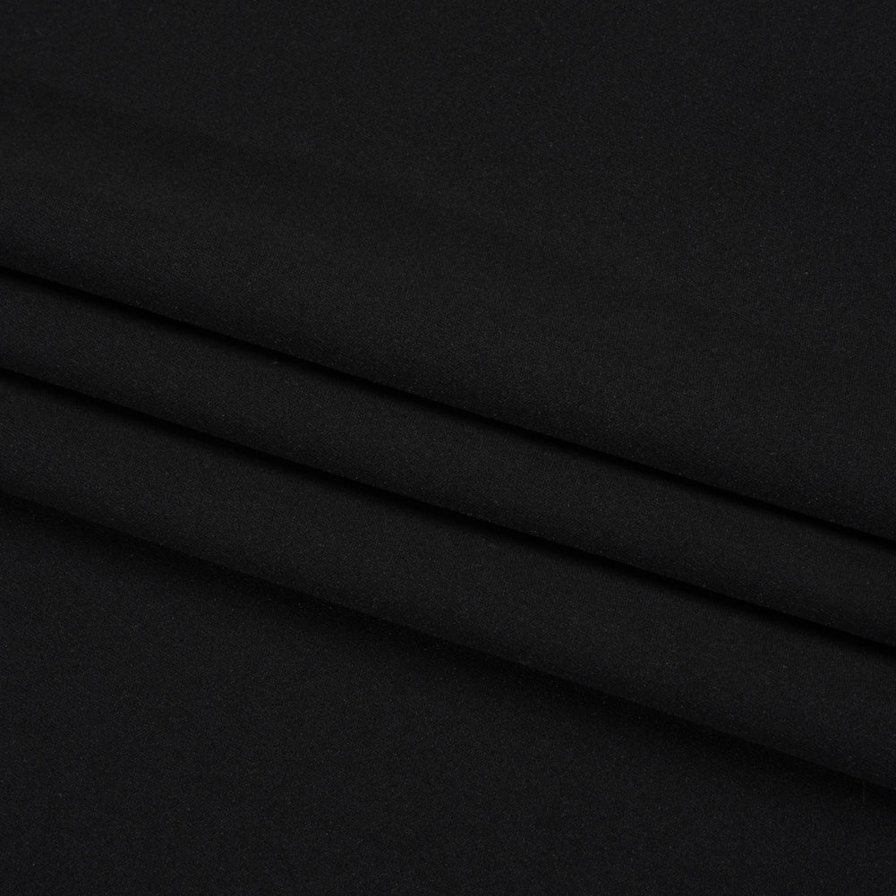 Black Polyester Interlock Knit