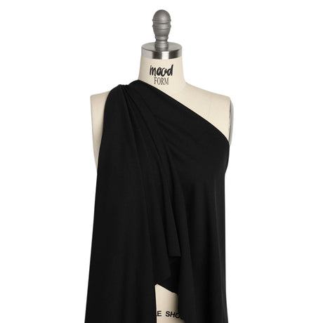 Black Polyester Interlock Knit