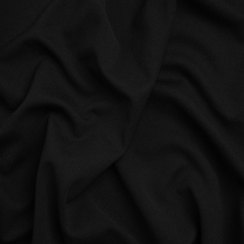 Black Polyester Interlock Knit