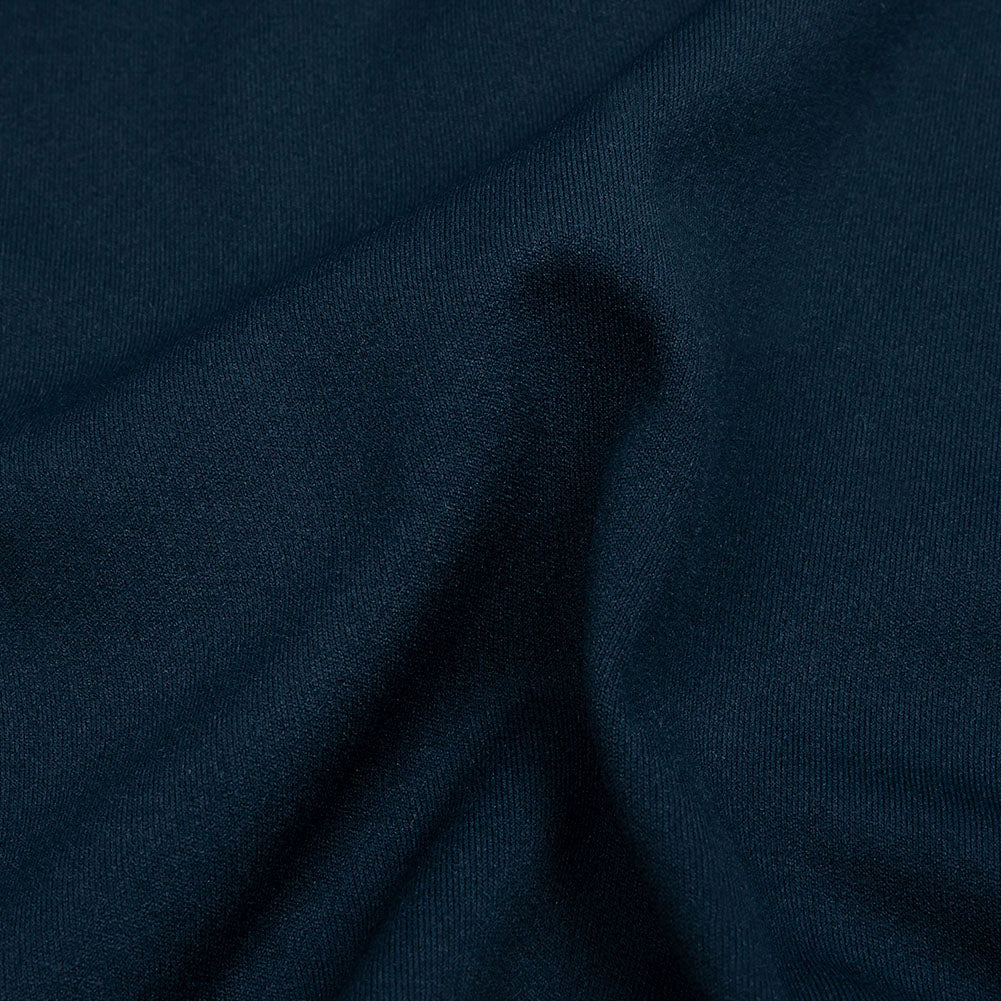Maritime Blue Polyester Interlock Knit