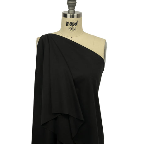 Black Onyx Polyester Interlock Knit
