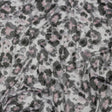 White, Gray and Pink Abstracted Floral Stretch Rayon Jersey