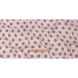 Donna Karan Pink, Black and White Logo Tokens Crepe de Chine
