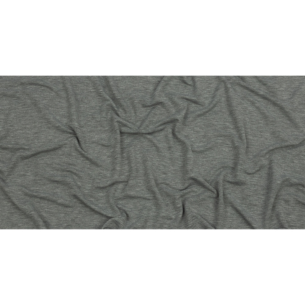 Heathered Gray Lightweight Stretch Recycled Polyester French Terry