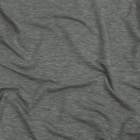 Heathered Gray Lightweight Stretch Recycled Polyester French Terry