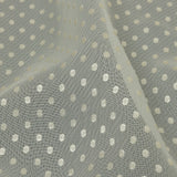 Famous Australian Designer Lead Crystal Embroidered Dots and Diagonal Striped Polyester and Viscose Chiffon