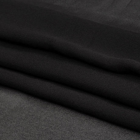 Famous Australian Designer Black Viscose Georgette
