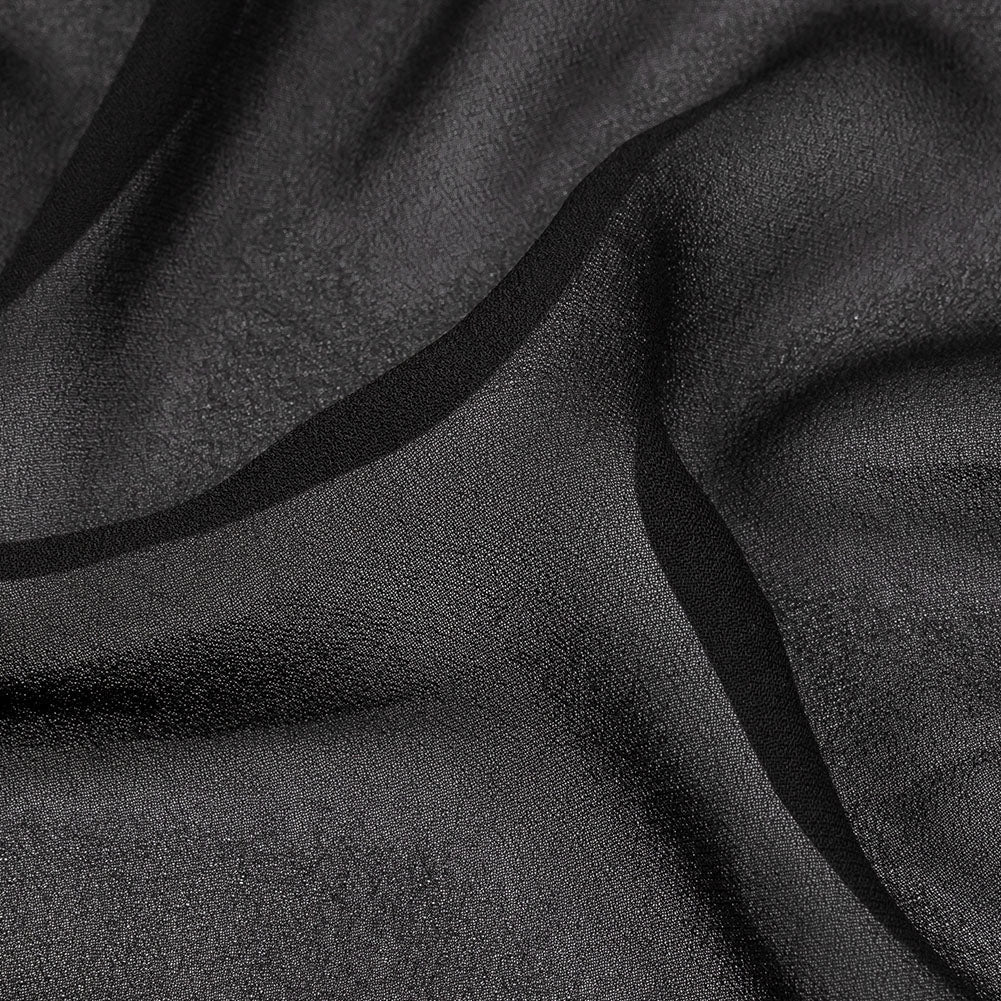 Famous Australian Designer Black Viscose Georgette