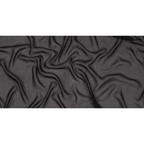 Famous Australian Designer Black Viscose Georgette