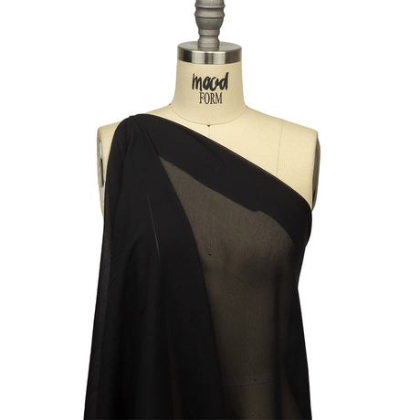 Famous Australian Designer Black Viscose Georgette