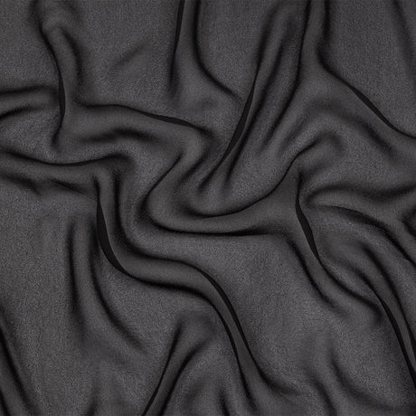 Famous Australian Designer Black Viscose Georgette