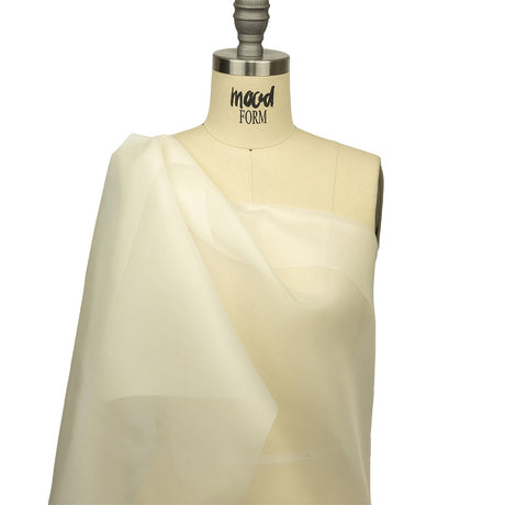 Famous Australian Designer White Asparagus Silk Organza