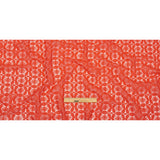 Famous Australian Designer Hot Coral Geometric Floral Cotton and Nylon Crochet Lace