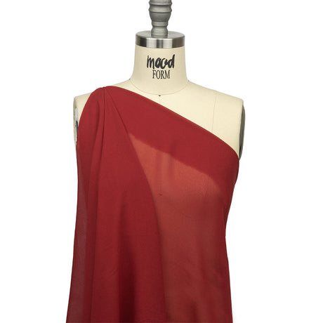 Famous Australian Designer Clay Red Viscose Georgette