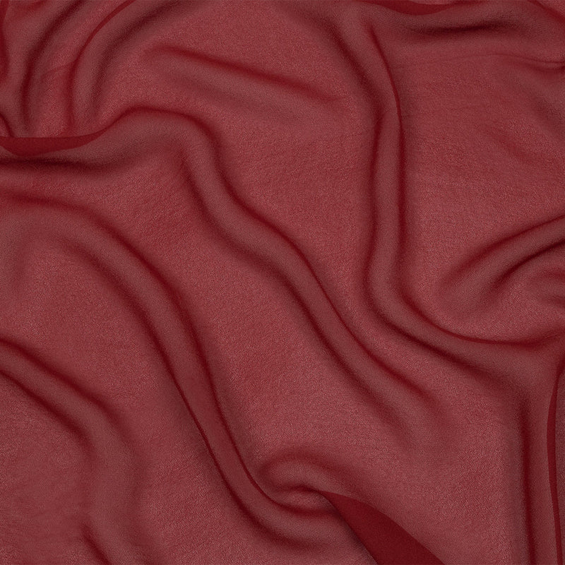 Famous Australian Designer Clay Red Viscose Georgette