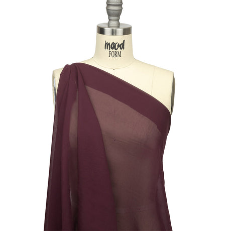 Famous Australian Designer Burgundy Viscose Georgette