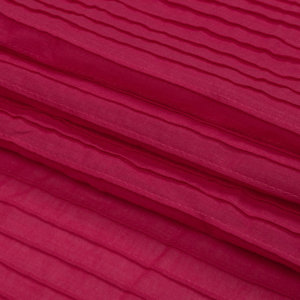 Famous Australian Designer Hot Pink Pintucked Cotton Lawn