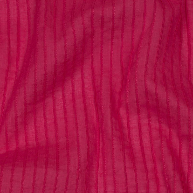 Famous Australian Designer Hot Pink Pintucked Cotton Lawn