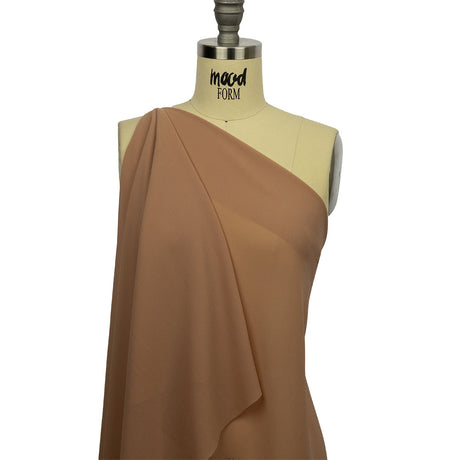 Famous Australian Designer Tan Polyester Georgette