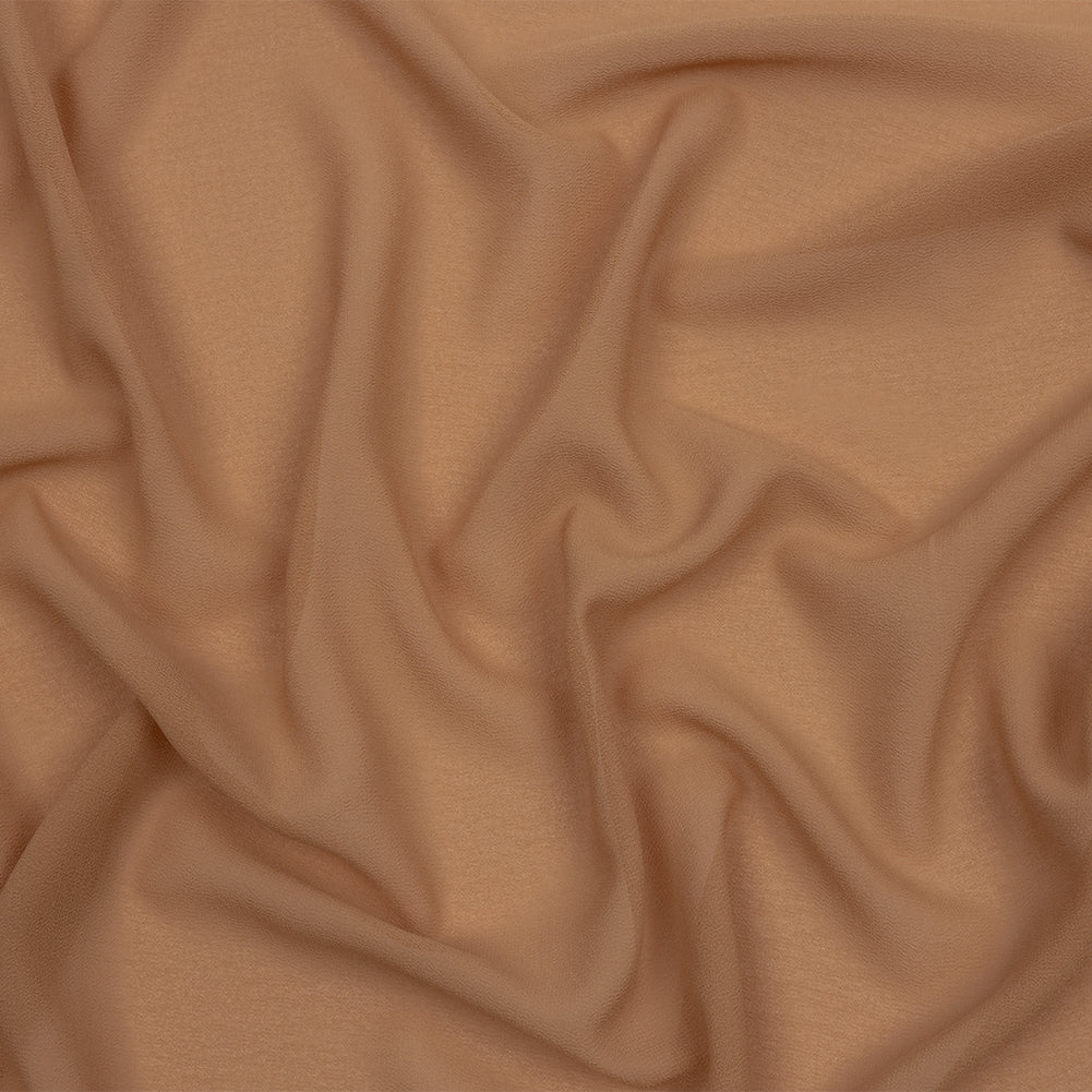 Famous Australian Designer Tan Polyester Georgette