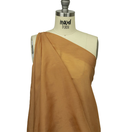 Famous Australian Designer Luminous Tan Viscose and Silk Voile