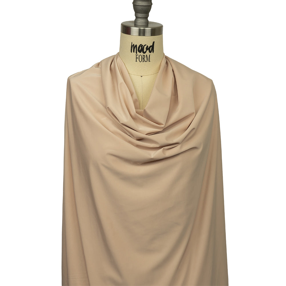 Famous Australian Designer Beige Stretch Polyester Jersey