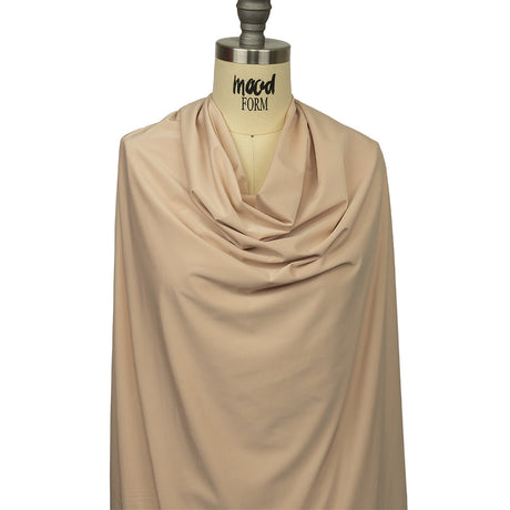 Famous Australian Designer Beige Stretch Polyester Jersey