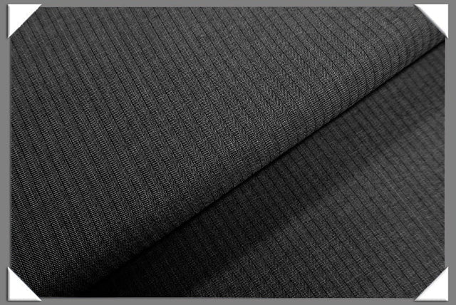 Charcoal Vegan Herringbone Polyester Fabric - Herringbone, Charcoal, 60" Width (1 Yard)