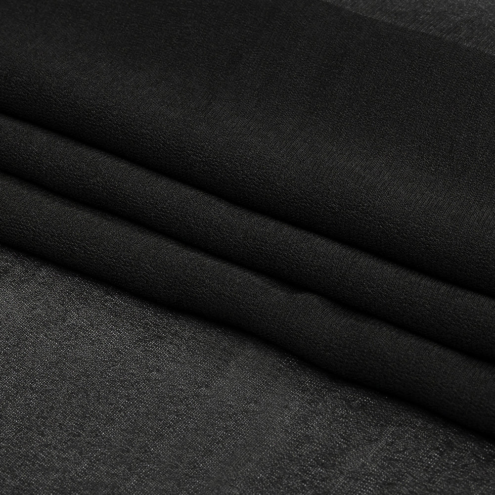 Famous Australian Designer Black Viscose Georgette