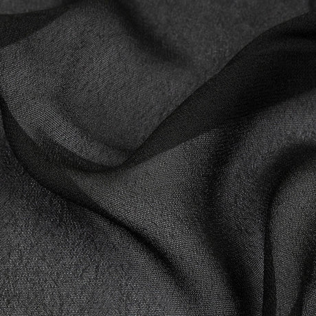 Famous Australian Designer Black Viscose Georgette