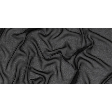 Famous Australian Designer Black Viscose Georgette
