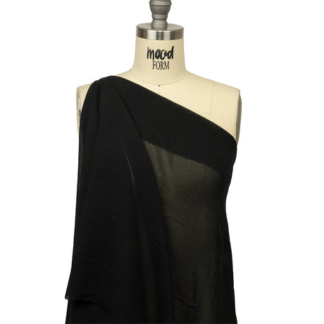 Famous Australian Designer Black Viscose Georgette