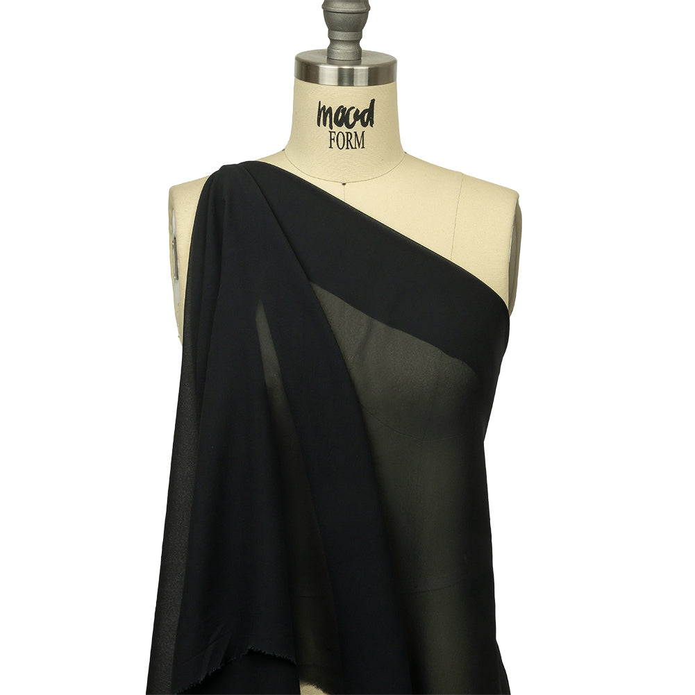 Famous Australian Designer Dark Navy Viscose Georgette