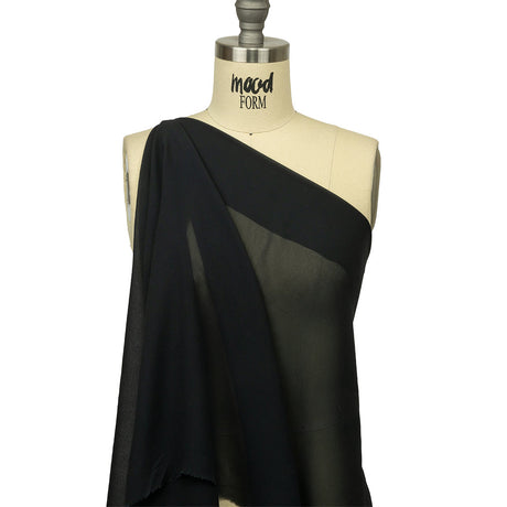 Famous Australian Designer Dark Navy Viscose Georgette