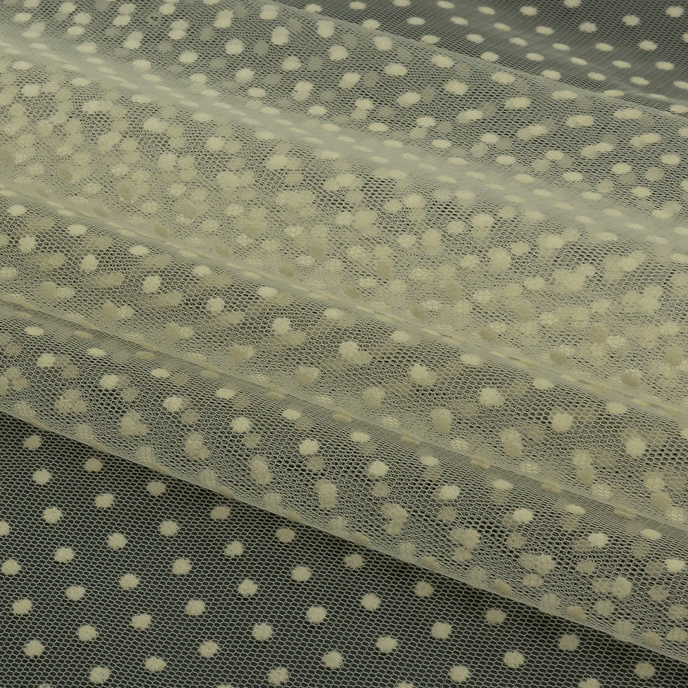 Famous Australian Designer Rutabaga Flocked Polka Dots Polyester Tulle