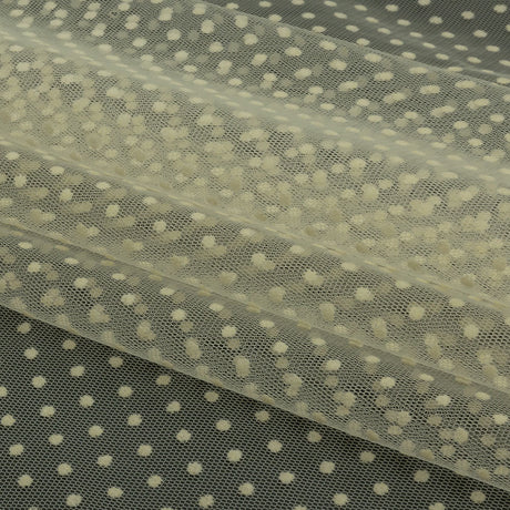 Famous Australian Designer Rutabaga Flocked Polka Dots Polyester Tulle