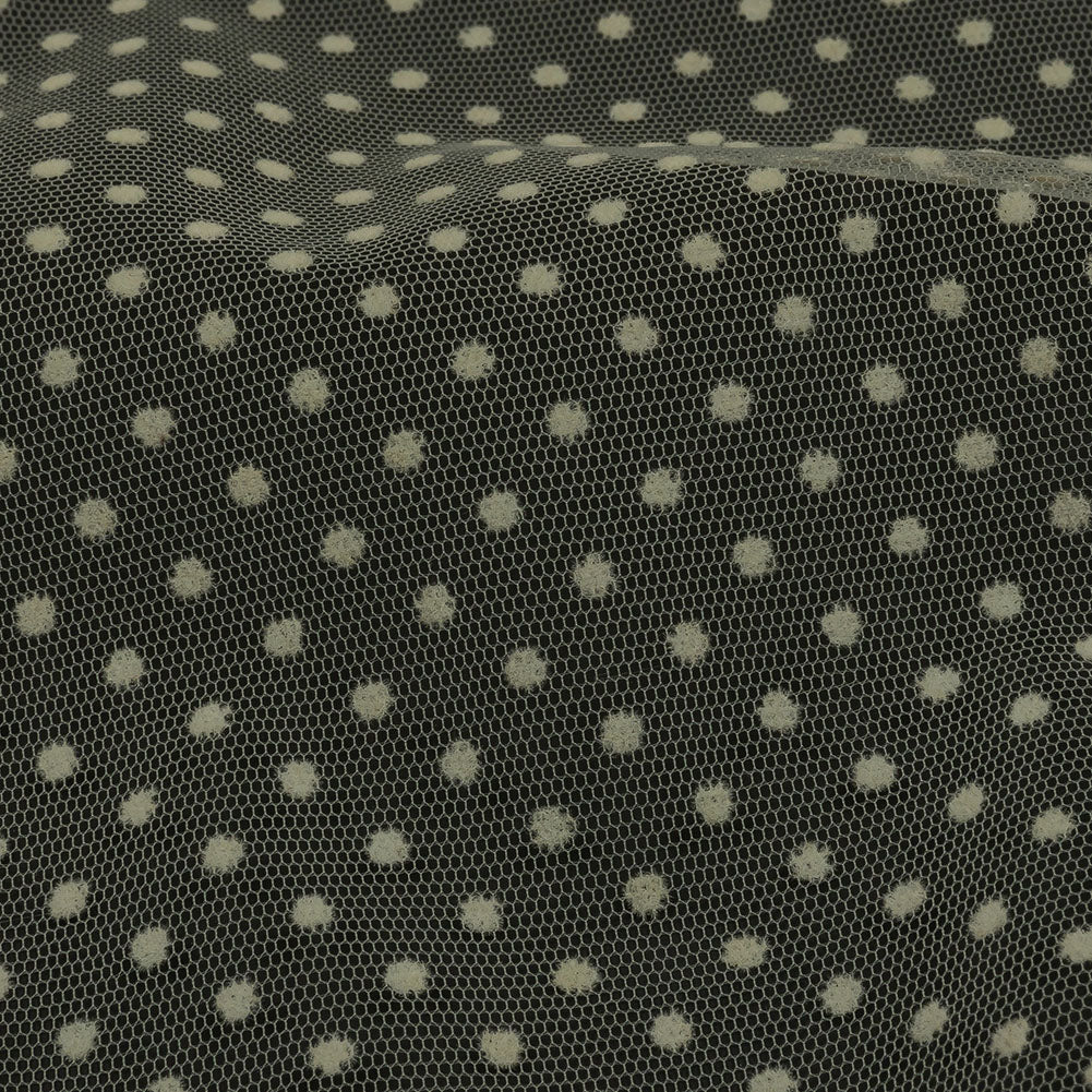 Famous Australian Designer Rutabaga Flocked Polka Dots Polyester Tulle