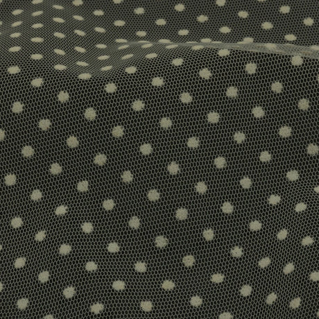 Famous Australian Designer Rutabaga Flocked Polka Dots Polyester Tulle