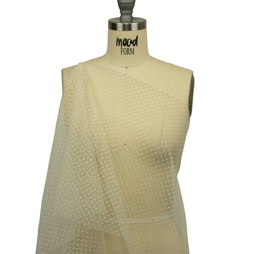 Famous Australian Designer Rutabaga Flocked Polka Dots Polyester Tulle