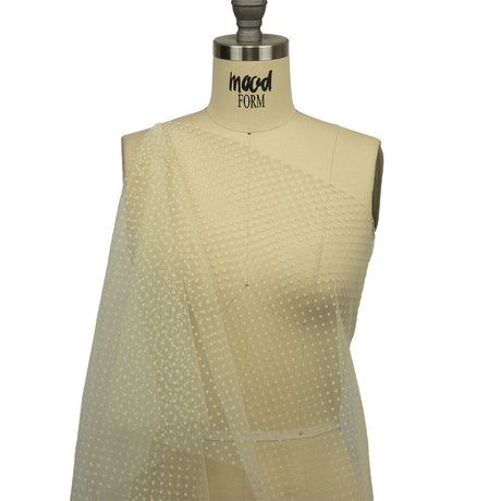 Famous Australian Designer Rutabaga Flocked Polka Dots Polyester Tulle