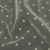 Famous Australian Designer Pearl Flocked Polka Dots Point D'esprit
