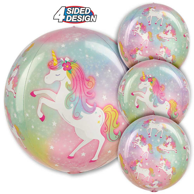 Foil Balloon Enchanted Unicorn Orbz