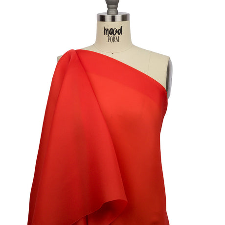 Famous Australian Designer Flame Silk Satin-Faced Organza