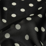 Famous Australian Designer Black and White Polka Dots Polyester Georgette
