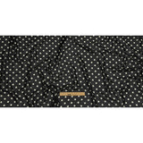 Famous Australian Designer Black and White Polka Dots Polyester Georgette
